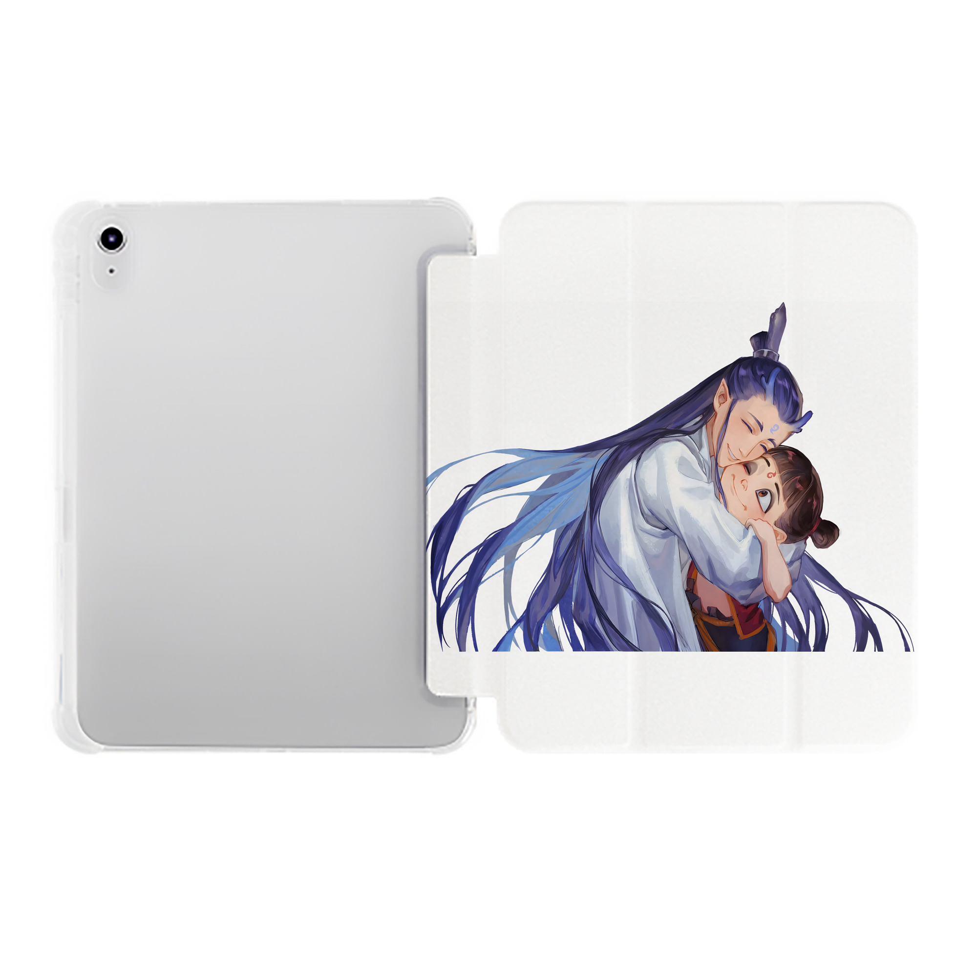（画像用） Ne Zha 2 ナタ 魔童の大暴れ IPad ケース ペン収納付き 三つ折りスタンド PUレザー×シリコン 対応機種9.5/10.5/10.9インチ